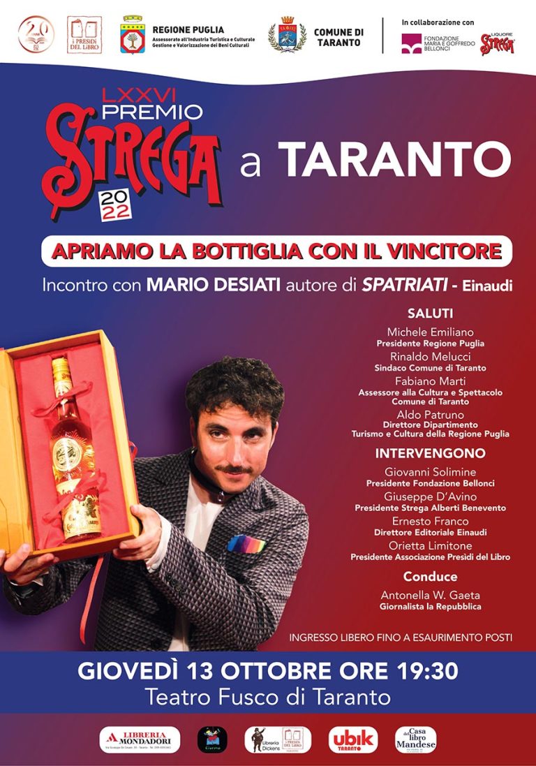 Premio Strega 2022 a Taranto Premio Strega 2023
